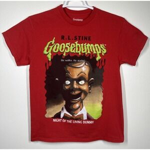 Goosebumps Night of the Living Dummy Men Medium T Shirt R. L. Stine Horror